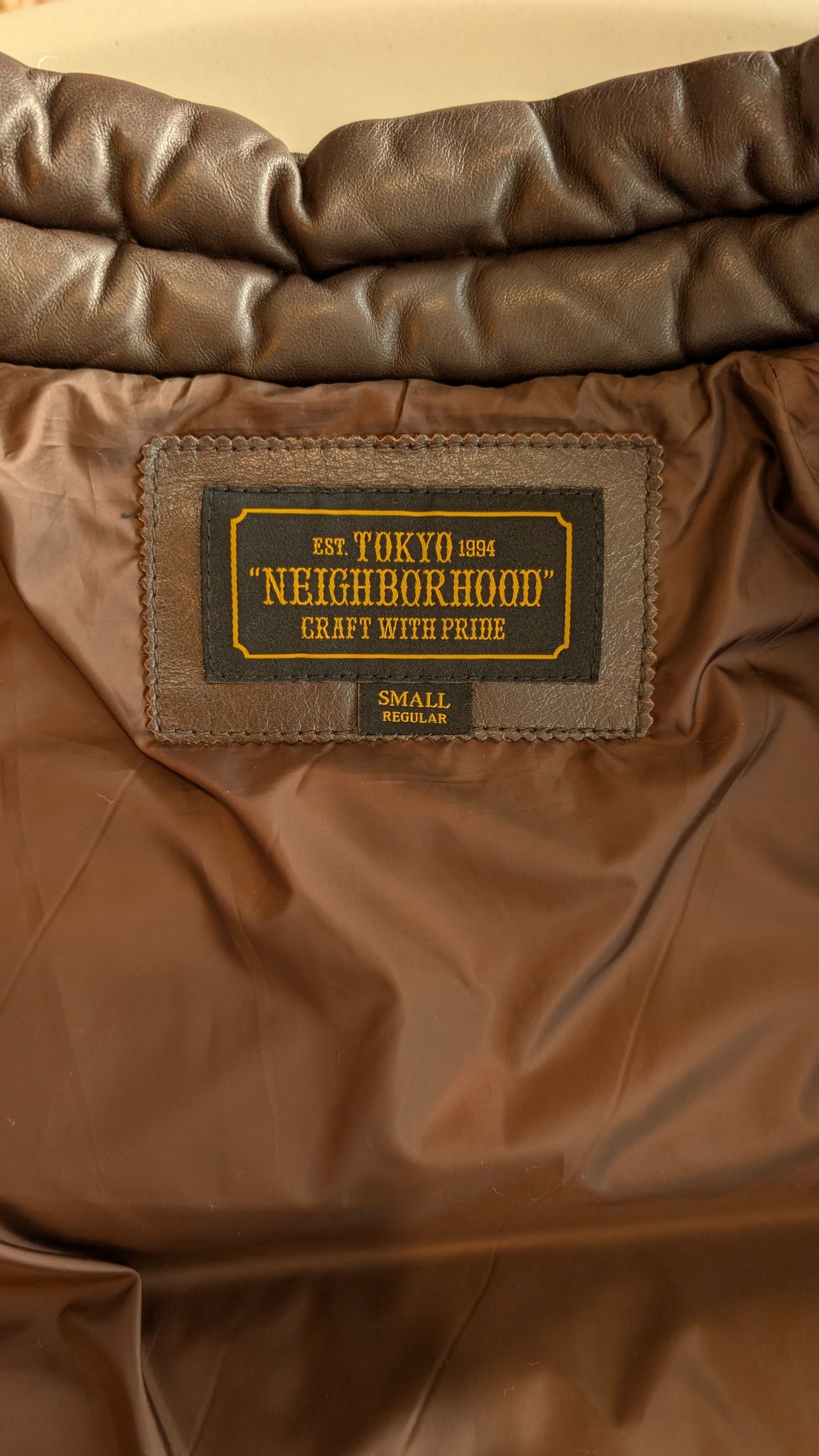 Neighborhood Neighborhood Japan Leather Down Jacket 2017AW Size US S / EU 44-46 / 1 - 9 Thumbnail