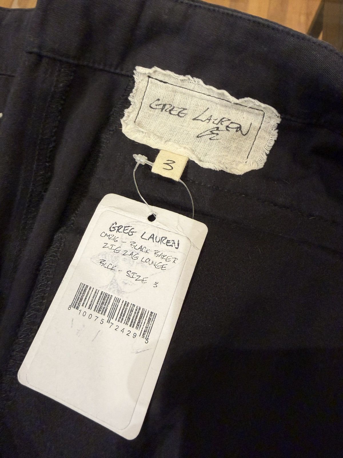 Greg Lauren Greg Lauren Black Baker Zig Zag Lounge Pants Size US 40 / EU 56 - 3 Thumbnail