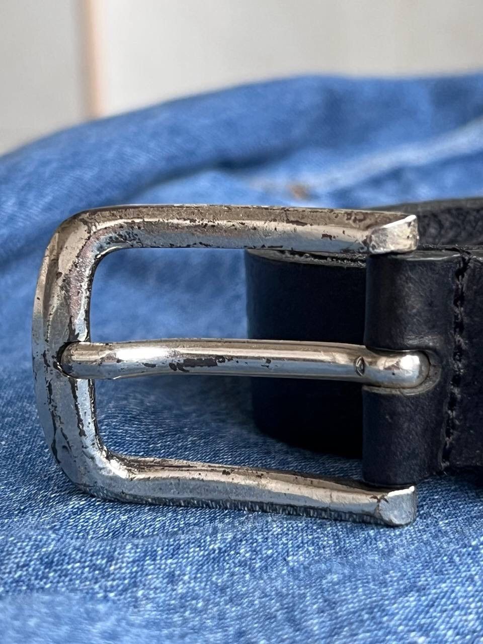 Diesel Vintage 00s Diesel Avantgarde logo leather Belt 95 cm buckle Size ONE SIZE - 3 Thumbnail
