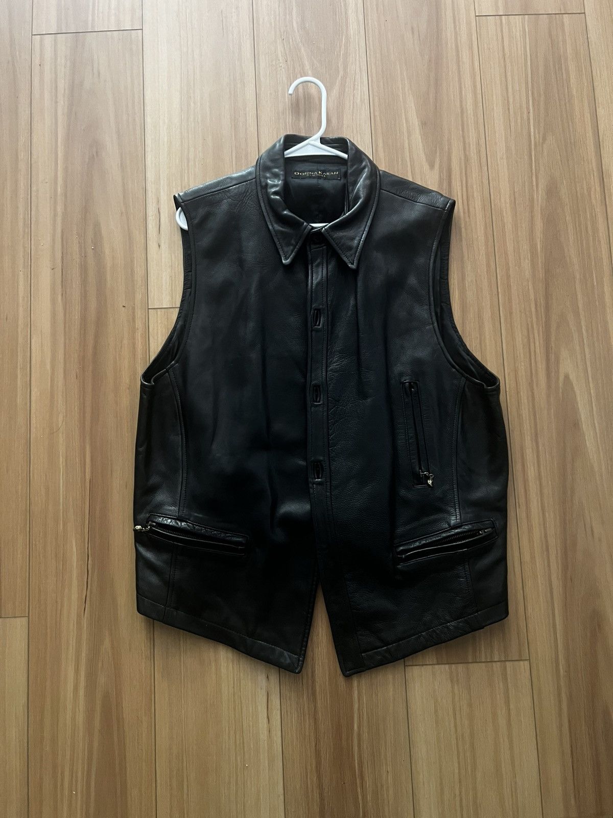 Donna Karan Donna karan leather vest Size US XL / EU 56 / 4 - 1 Thumbnail