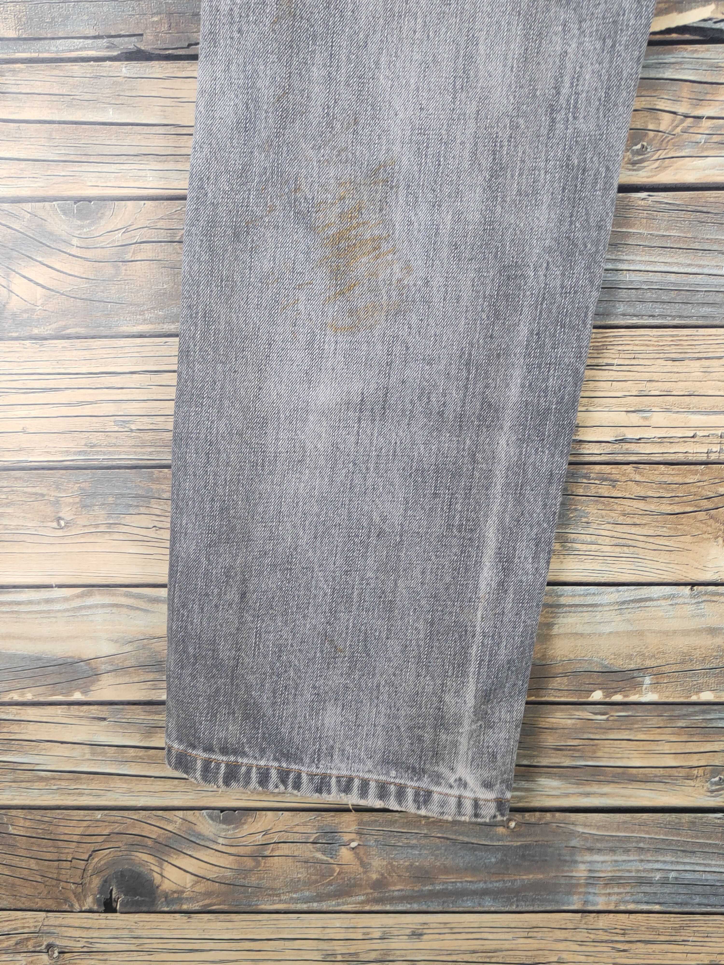 Japanese Brand Uniqlo japan vtg Black Faded Distressed Ripped Jeans #W1608 Size US 29 - 9 Thumbnail
