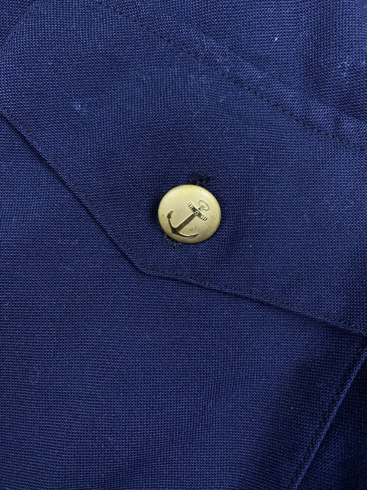 Vintage Vintage Swedish Navy Sailor Gold Anchor Button Shirt Size US M / EU 48-50 / 2 - 8 Thumbnail