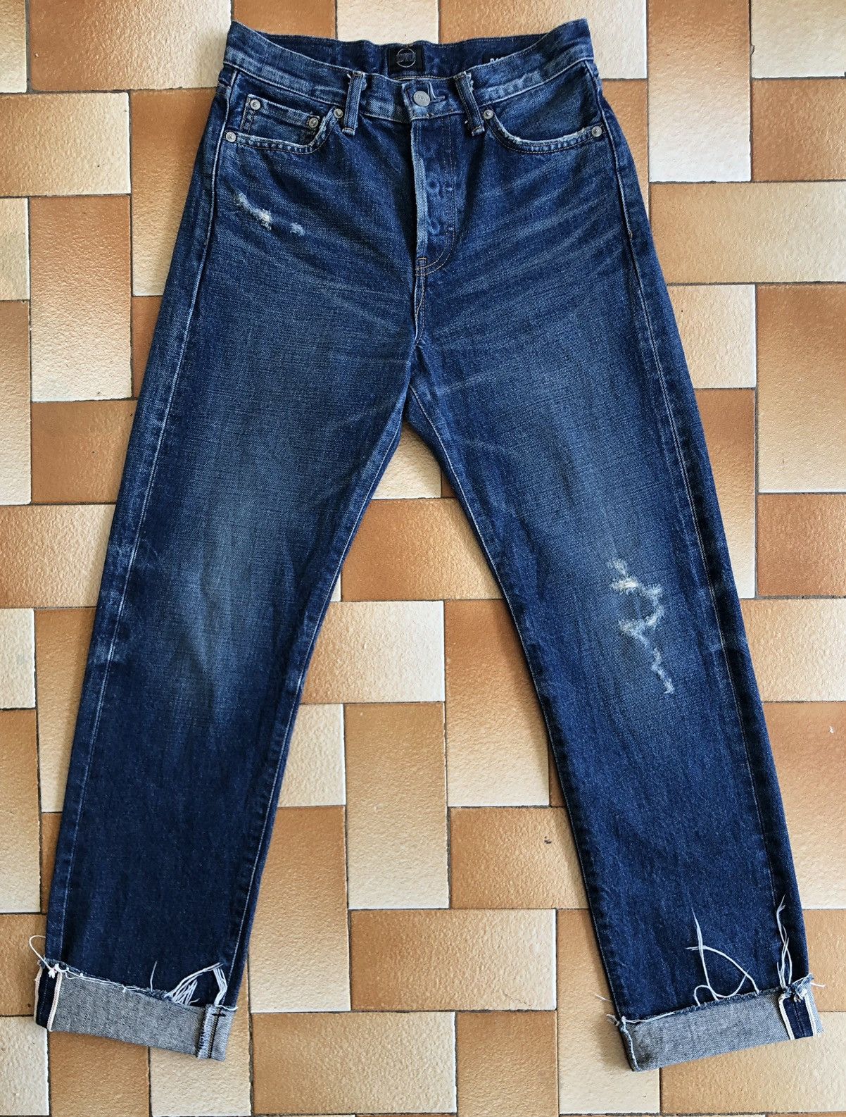 Edwin Vintage Edwin Rachel Distressed Selvedge Denim Jeans Size US 28 / EU 44 - 22 Thumbnail