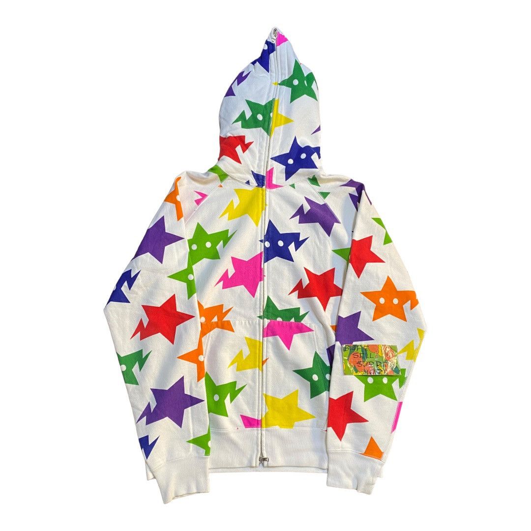 image of Bape Sta Full Zip Hoodie White, Men's (Size XL)