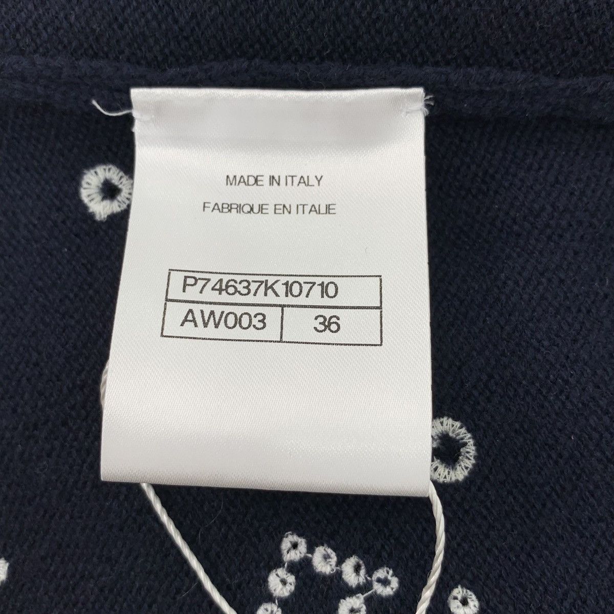 Chanel Chanel navy blue logo embroidered cashmere jumper Size XS / US 0-2 / IT 36-38 - 8 Thumbnail