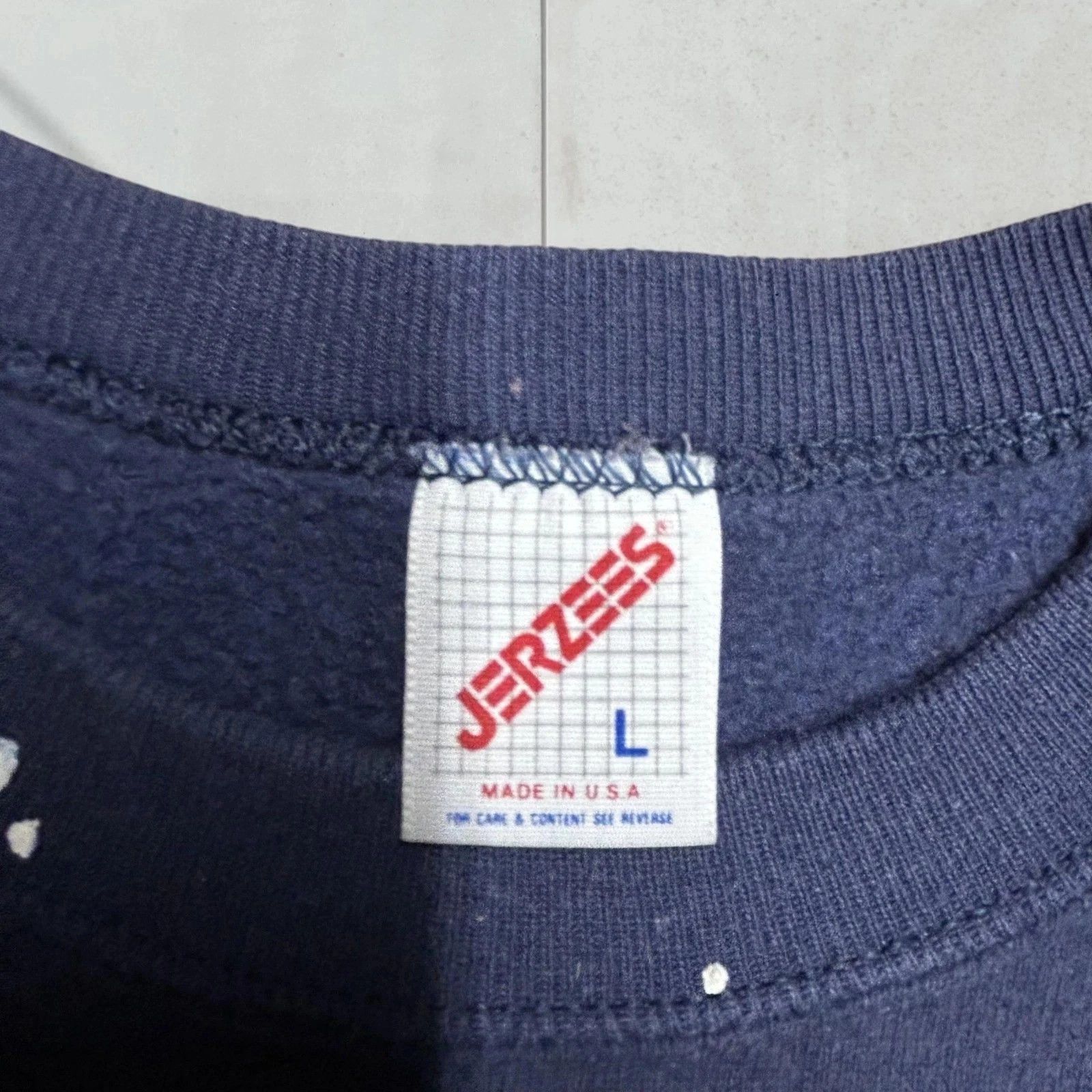 Jerzees Vintage 90's Blue Jerzees Christmas Winter Sweatshirt Snowma Size US L / EU 52-54 / 3 - 4 Thumbnail