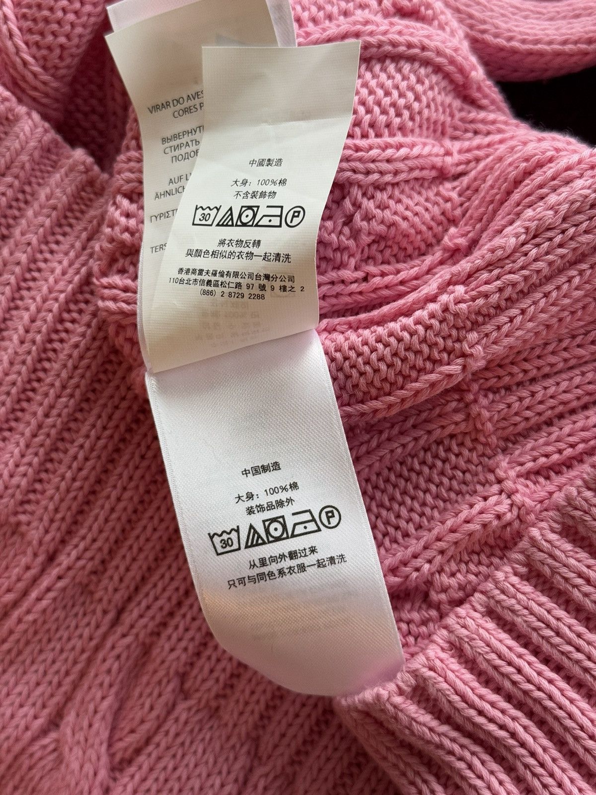 Designer × Polo Ralph Lauren × Ralph Lauren Polo Ralph Lauren cable knit pink sweater Size S / US 4 / IT 40 - 10 Thumbnail