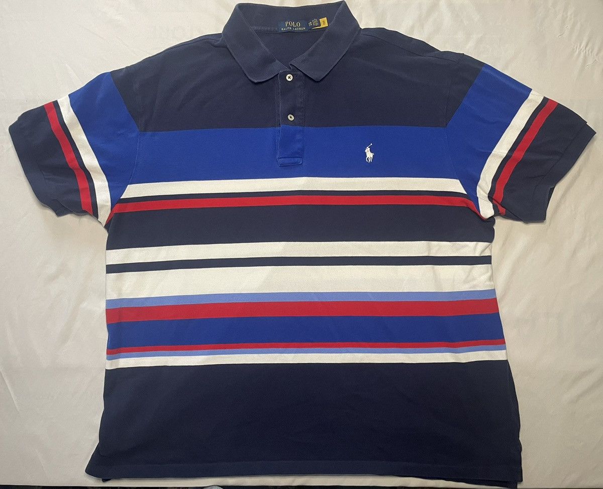 Polo Ralph Lauren Polo Ralph Lauren Polo Shirt Mens 2XB Multi Color Block Rare Size US XXL / EU 58 / 5 - 1 Thumbnail
