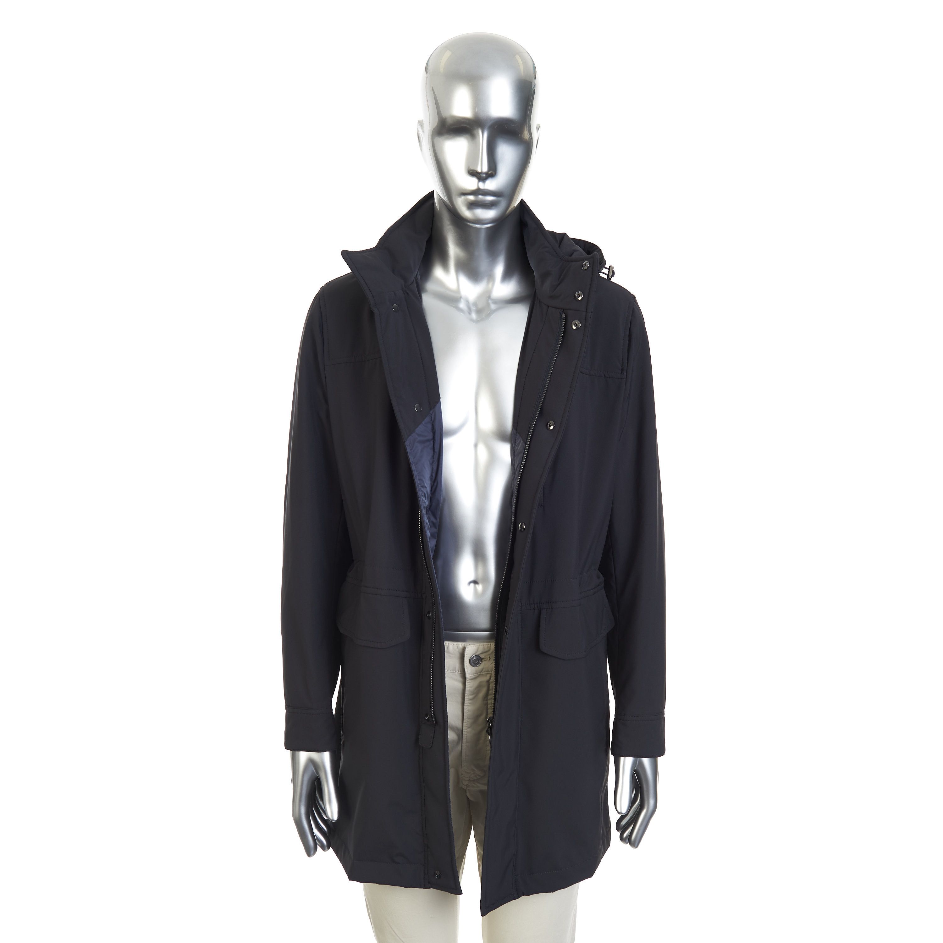 Brioni Parka Coat In Navy Blue Performa Nylon Size 3XL Size US XXL / EU 58 / 5 - 9 Thumbnail