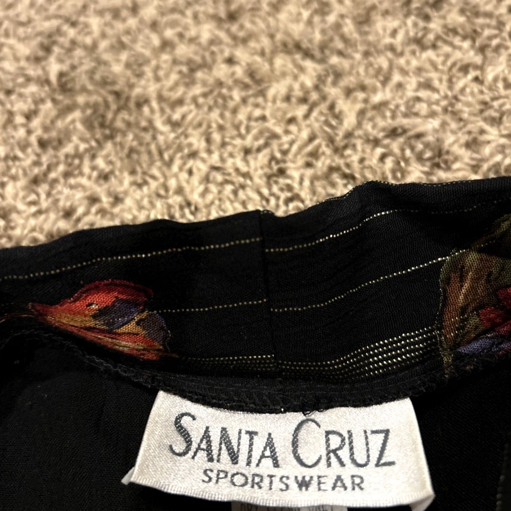 Vintage Santa Cruz Cardigan Women 3/4 Sleeve Button Front Size M Black Size M / US 6-8 / IT 42-44 - 3 Thumbnail