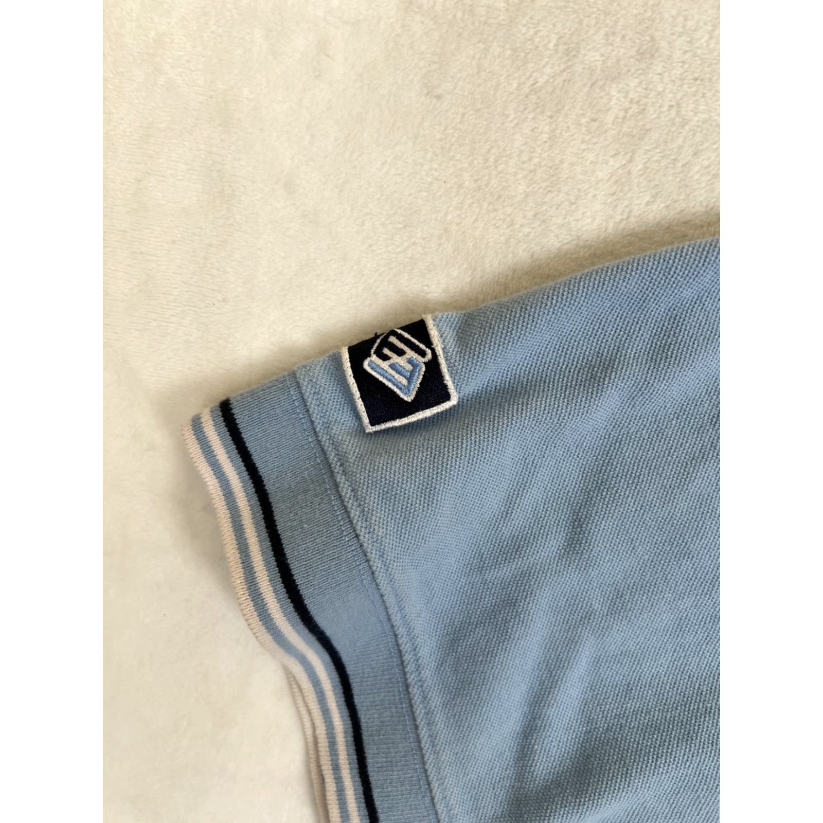 Enyce VINTAGE Enyce Polo Shirt L Blue Knit Cotton 90s Hip Hop Men Shirt Size US L / EU 52-54 / 3 - 3 Thumbnail