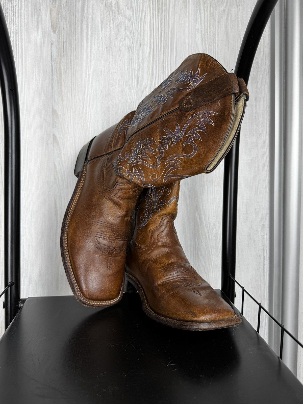 Cowboy Equipment Tin Star Boots Cowboy Western Texas Leather shoes size 6.5D Size US 6.5 / EU 39-40 - 1 Thumbnail