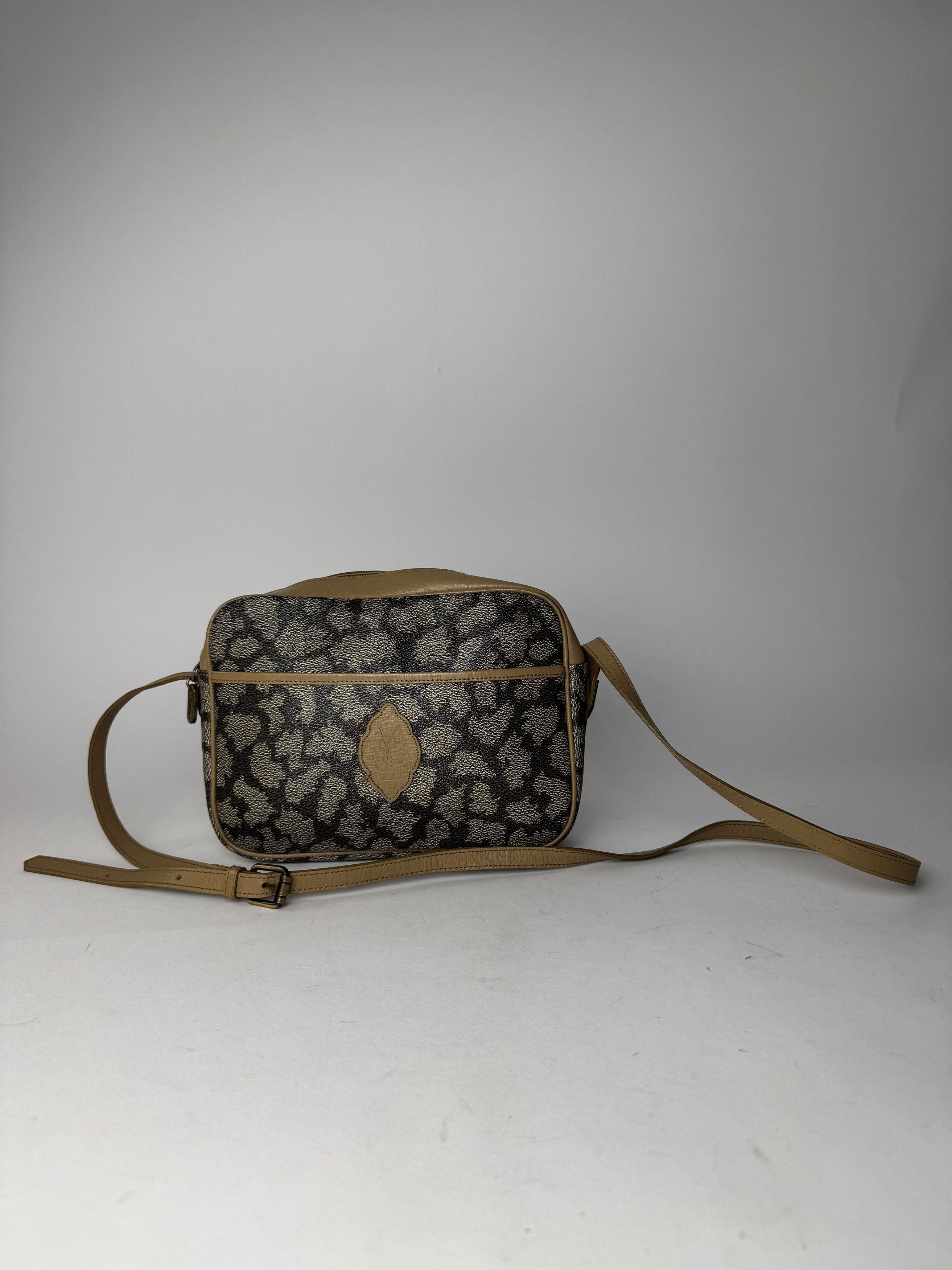 Other Vintage Yves Saint Laurent Stone Emblossed Leather Shoulder Size ONE SIZE - 1 Thumbnail