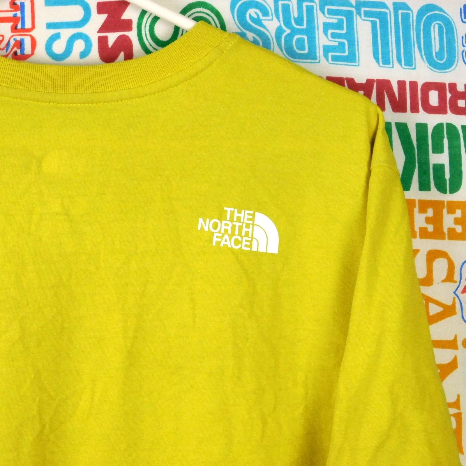 The North Face The North Face T Shirt Sz L Yellow Square Logo Double Sided Size US L / EU 52-54 / 3 - 7 Thumbnail