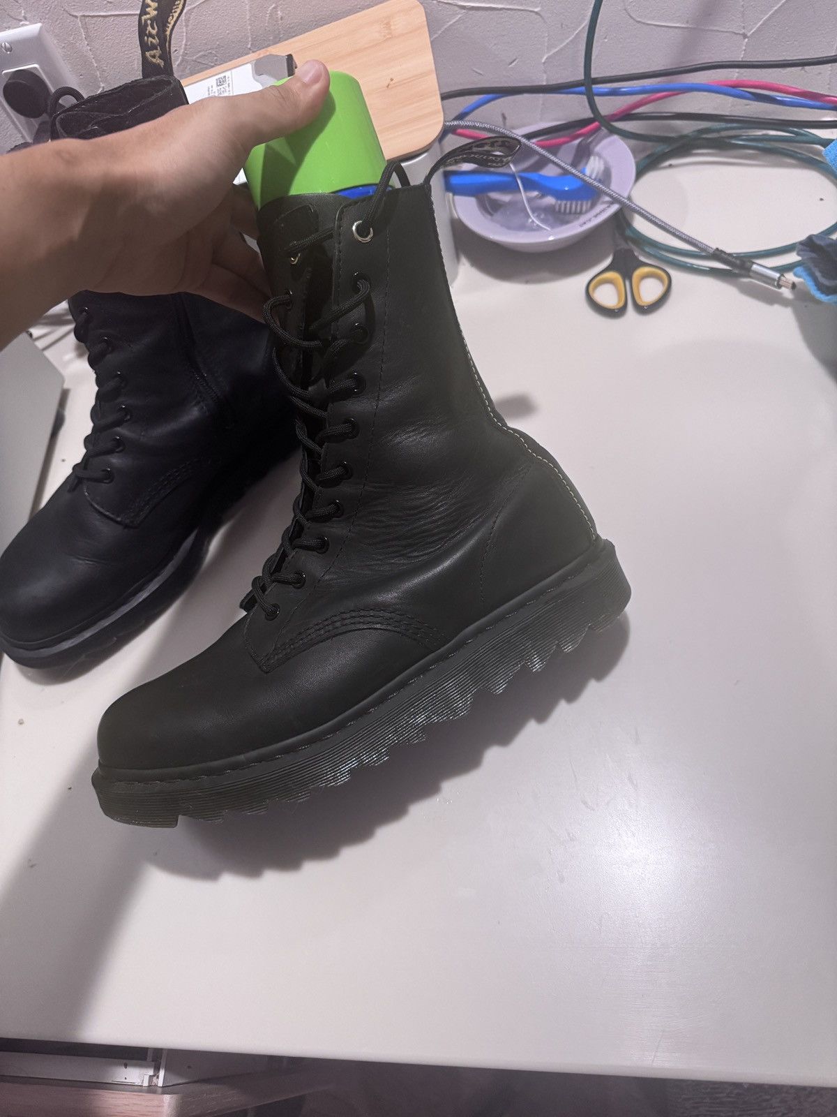 Dr. Martens × Yohji Yamamoto Yohji X Dr Marten Shirley Temperley Twisted Boots Size US 11 / EU 44 - 3 Thumbnail