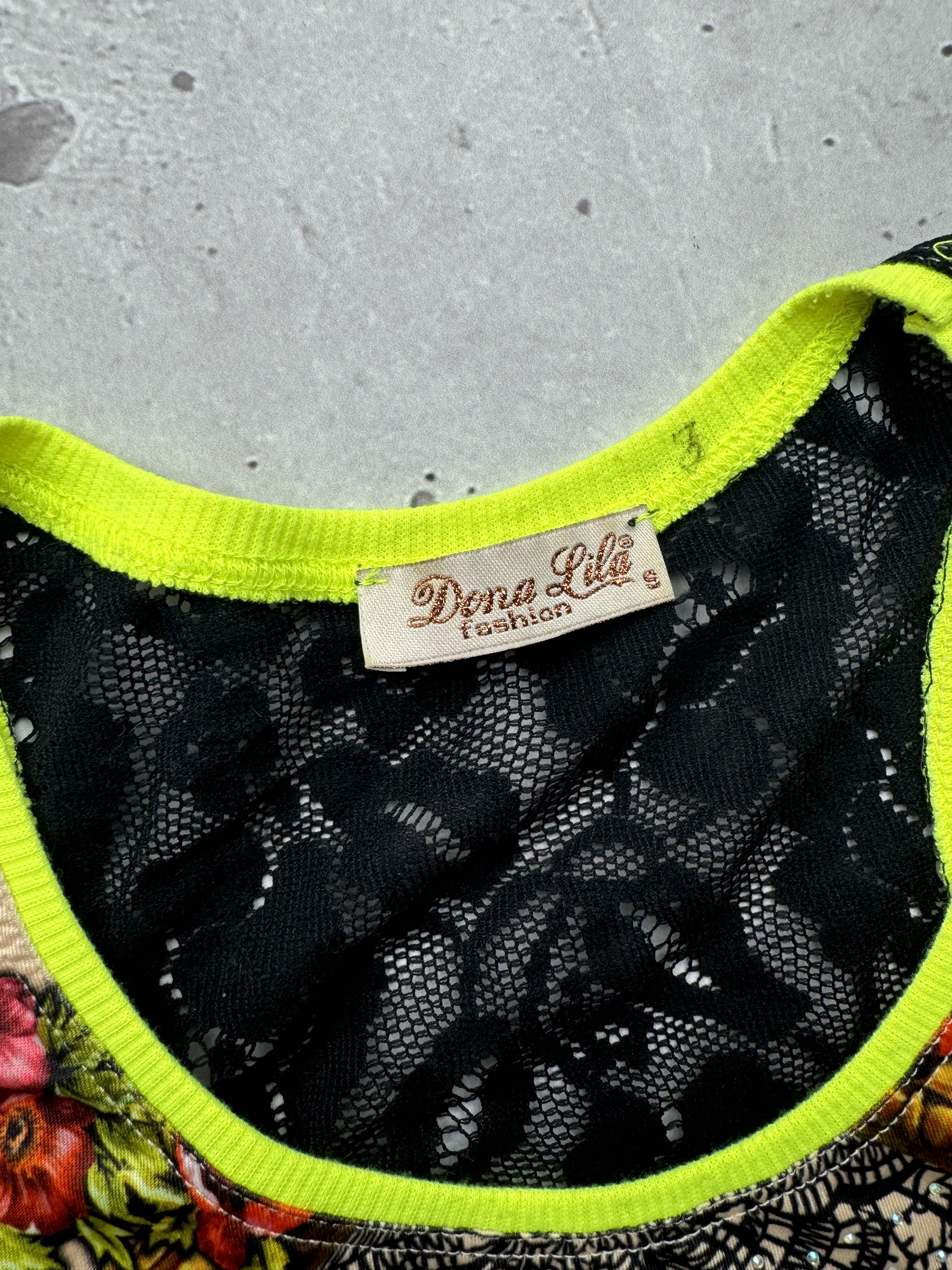 Vintage Vintage Printed Mesh Tank Top Size S / US 4 / IT 40 - 4 Thumbnail