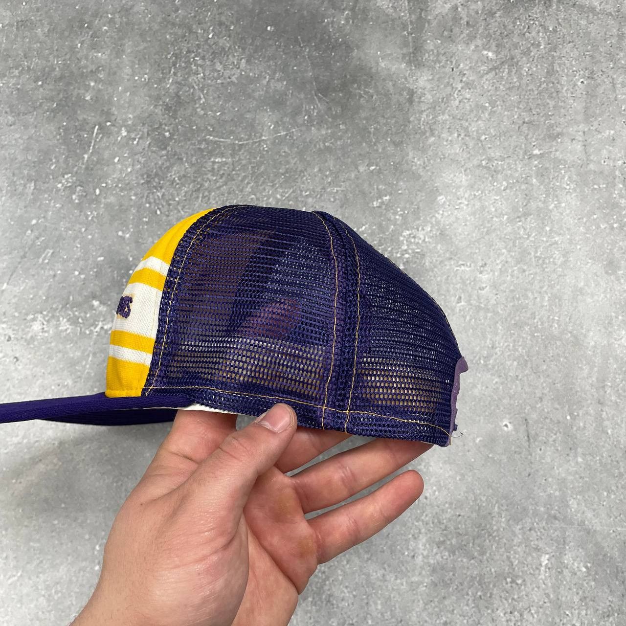 NFL × Vintage Vintage 80s East Carolina Pirates Double Knit Trucker Hat Size ONE SIZE - 13 Thumbnail