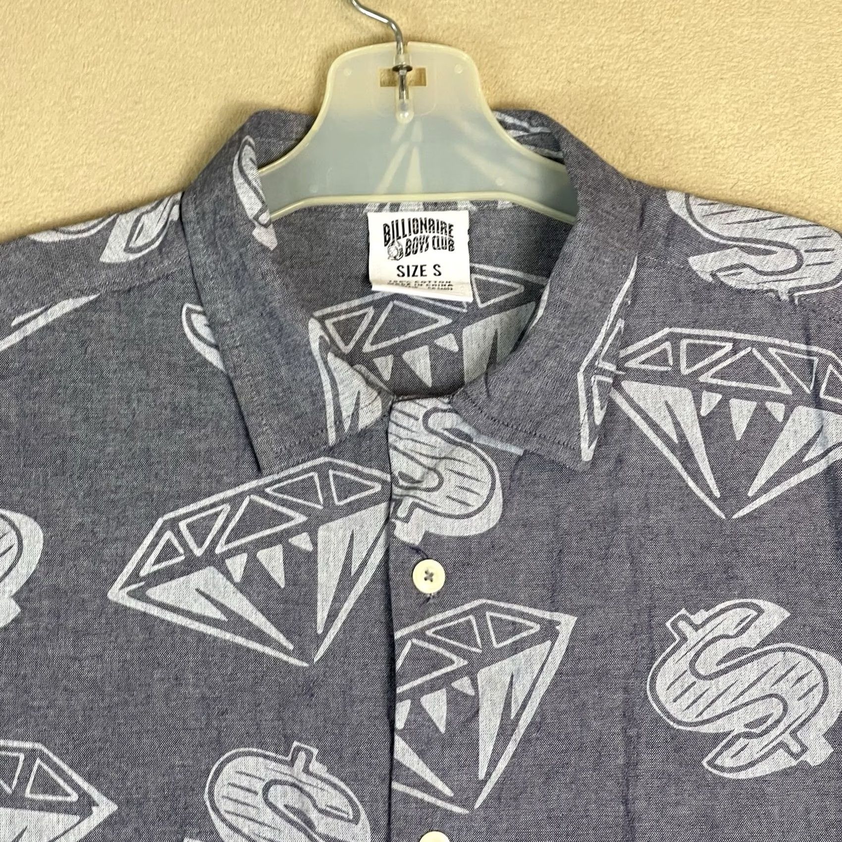 Billionaire Boys Club Billionaire Boys Club Shirt Mens S Blue Diamond Money Print Short Sleeve Size US S / EU 44-46 / 1 - 2 Thumbnail