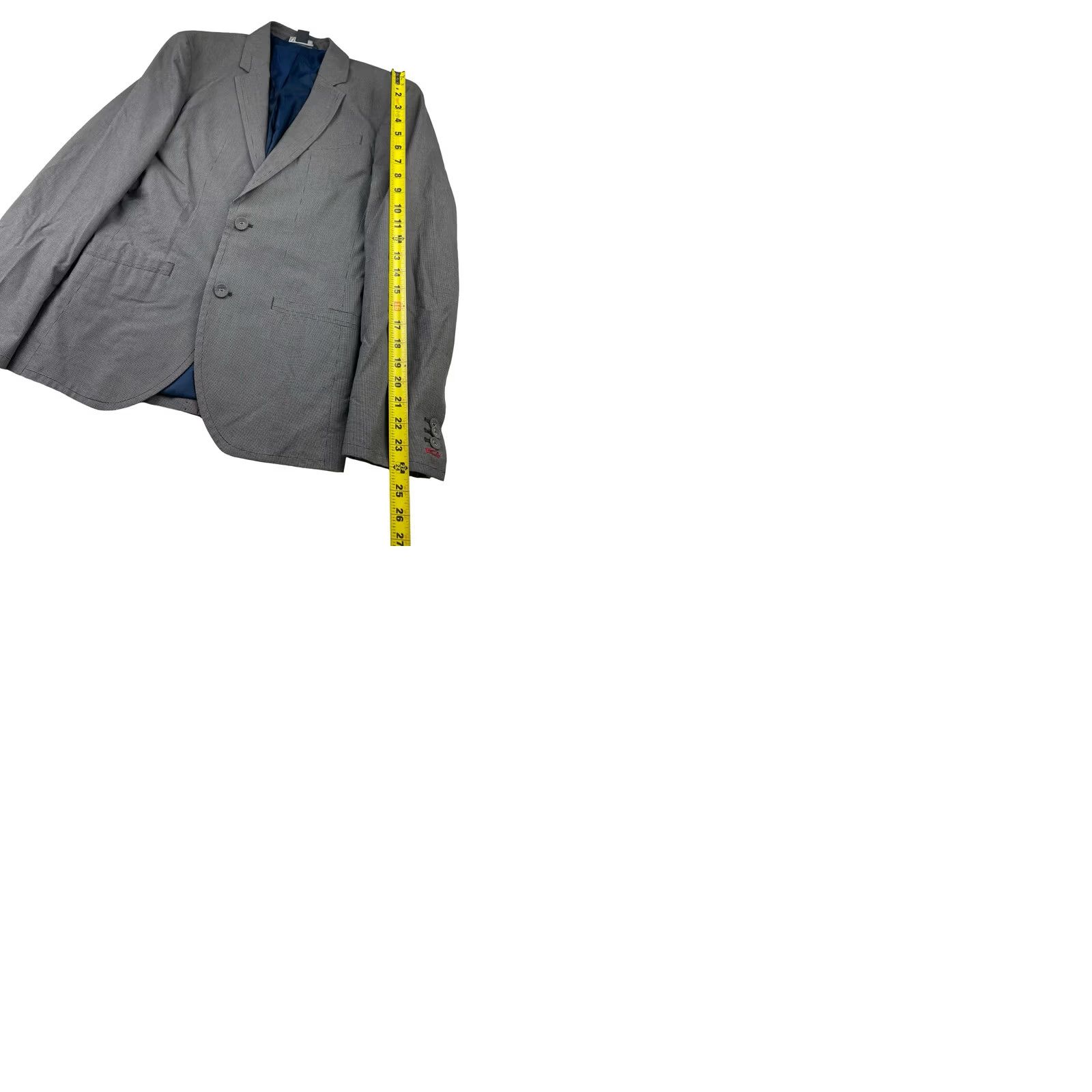 Armani Exchange Armani Exchange Blazer Men's Slim Fit Gray Micro-Houndstooth Cotton 36R Size 36R - 9 Thumbnail
