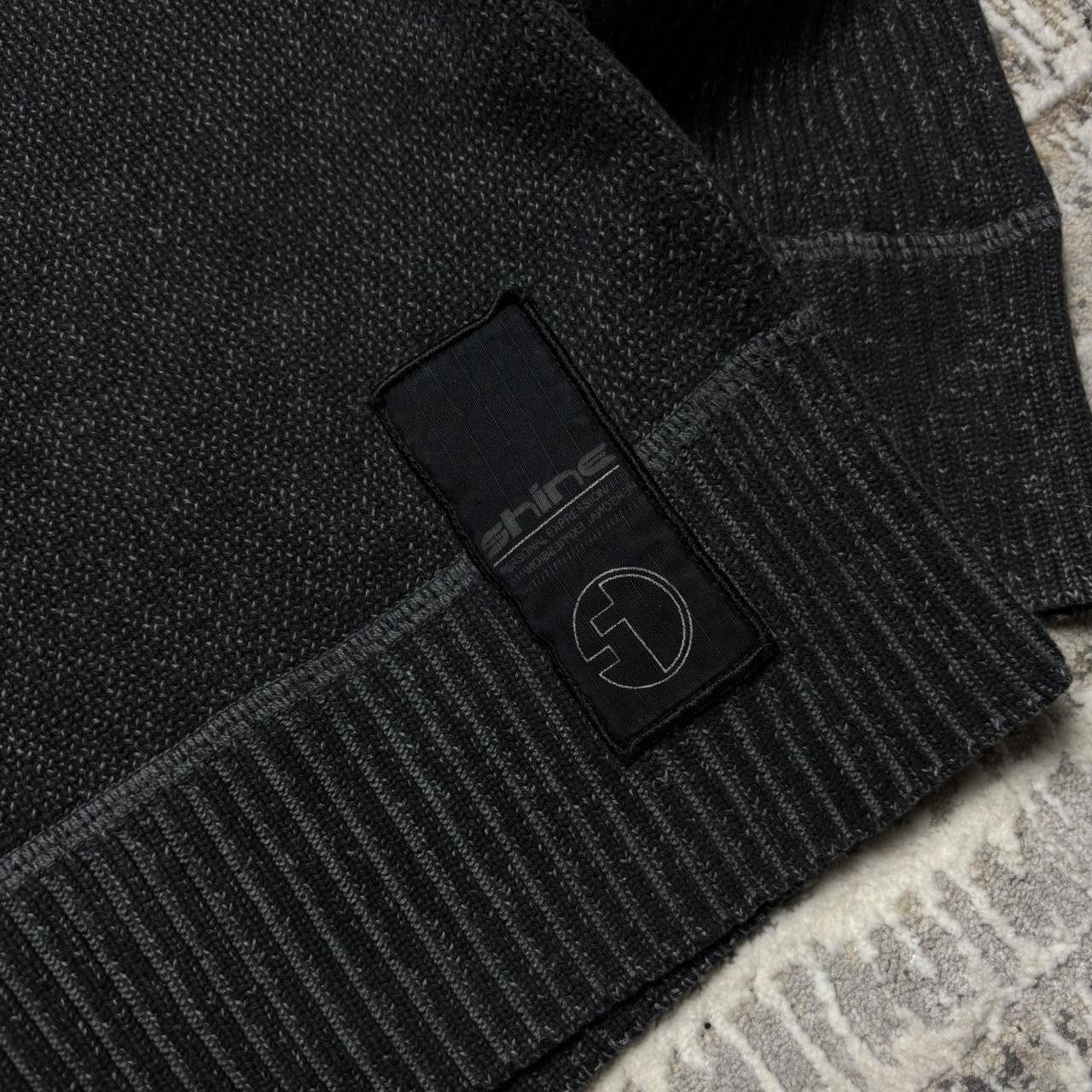 Japanese Brand 00s Shine Ribbed Sweater Dark Grey XL Size US XL / EU 56 / 4 - 4 Thumbnail