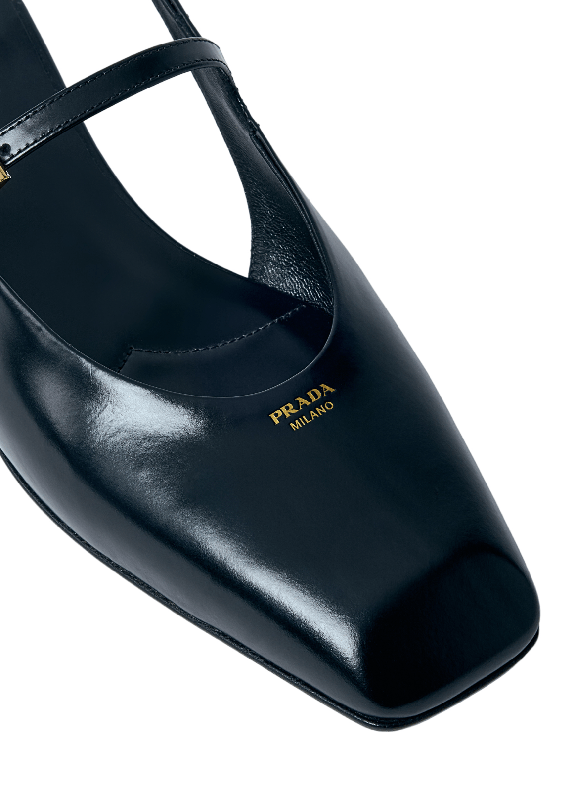 Prada PRADA New Black Brushed Leather Slingback Ballerinas Size US 8 / IT 38 - 3 Thumbnail