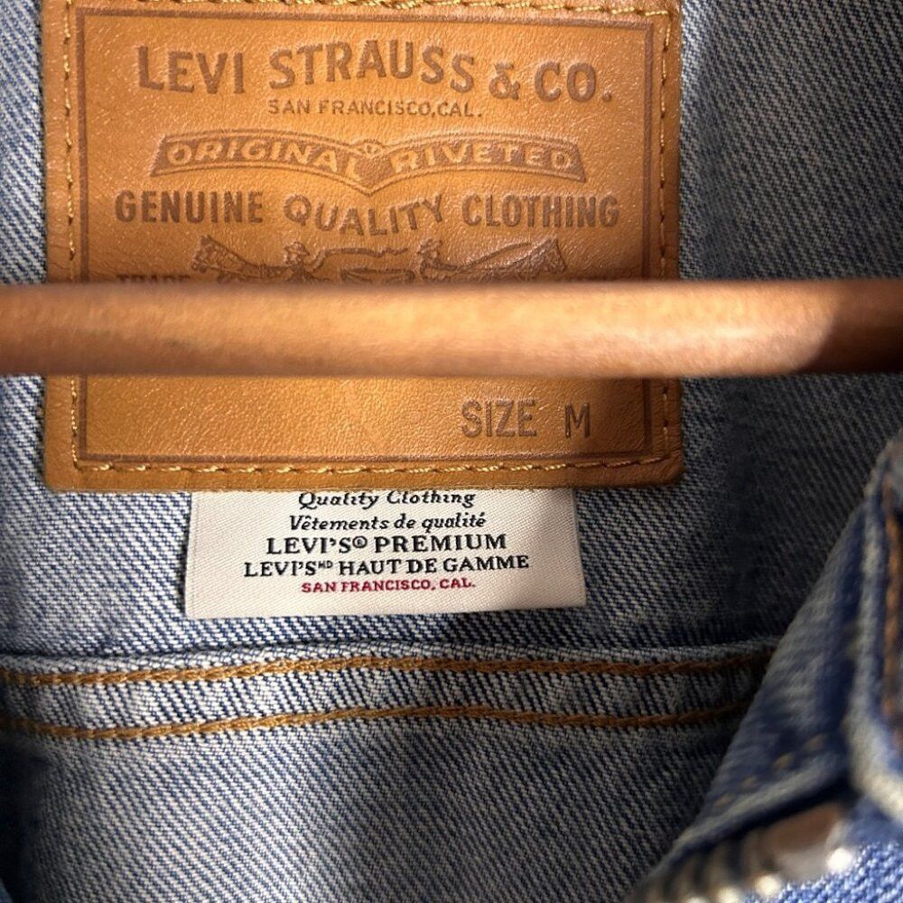 Levi's Men’s Blue Levi’s Denim Jean Jacket with Zipper Size Medium Size US L / EU 52-54 / 3 - 5 Thumbnail