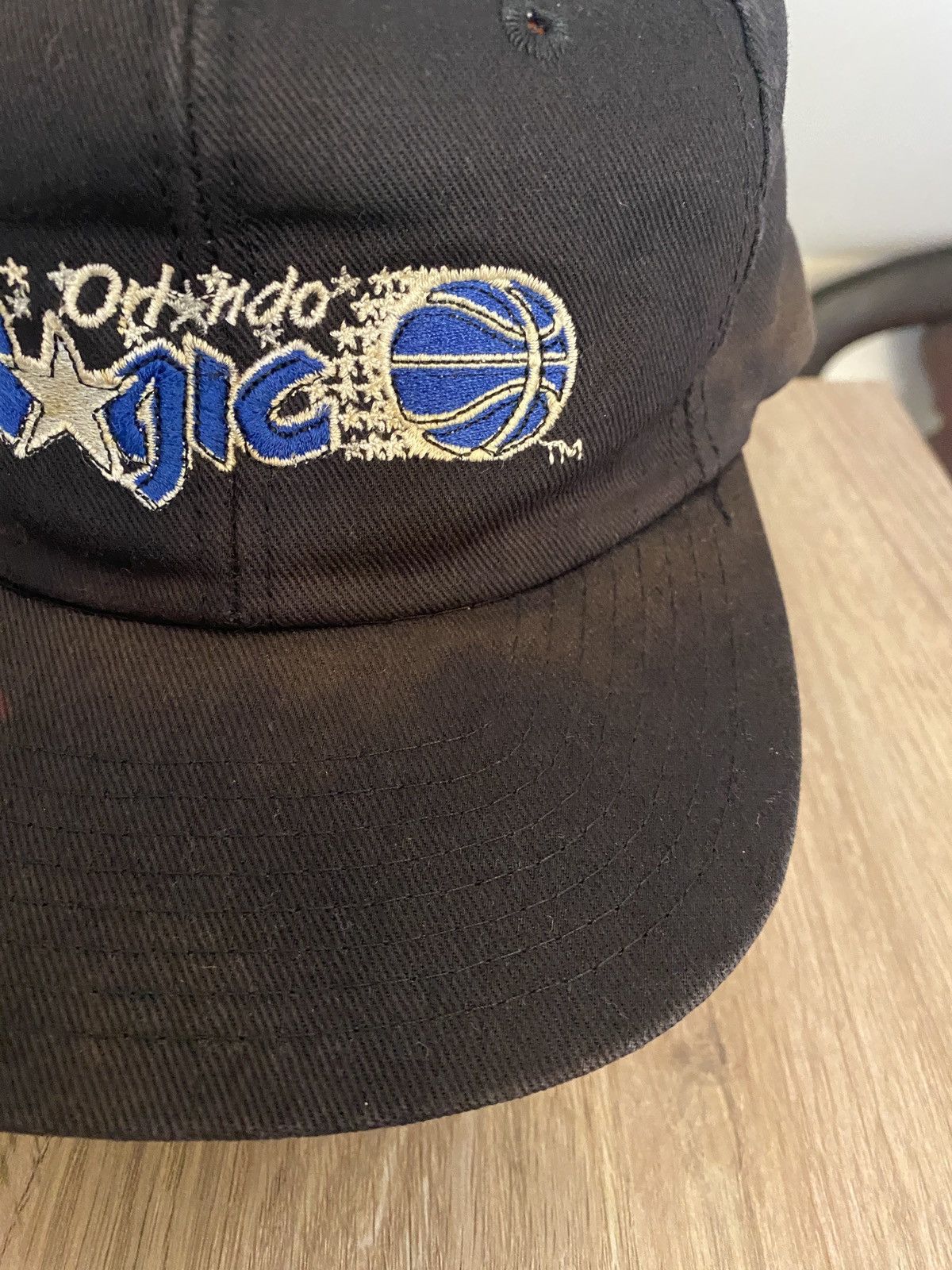 NBA Vintage 90’s Orlando Magic Sun Faded Black Snap Back Hat Cap Size ONE SIZE - 5 Thumbnail