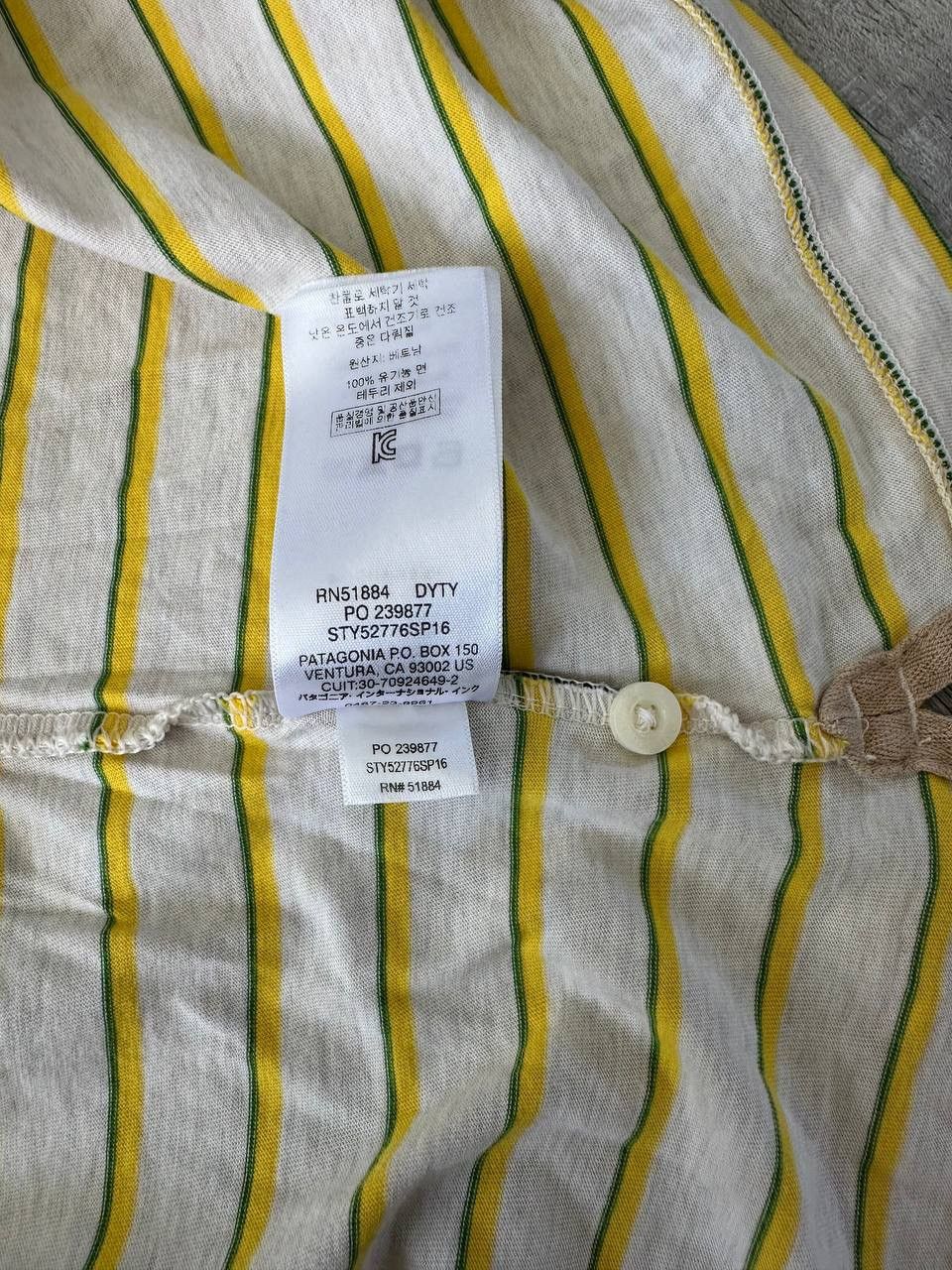 Patagonia Patagonia Striped Polo Shirt - Yellow/White Size US L / EU 52-54 / 3 - 6 Thumbnail