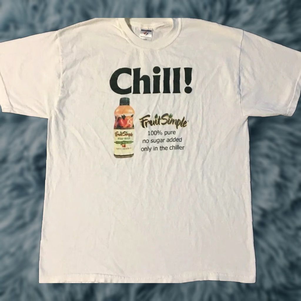 Vintage VINTAGE Funny Shirt M White Drink Grunge 90s Y2K Chill Fruit Simple Smoothie Faded Promo Shirt Mens Short Sleeve Sunglasses? Size US M / EU 48-50 / 2 - 1 Thumbnail