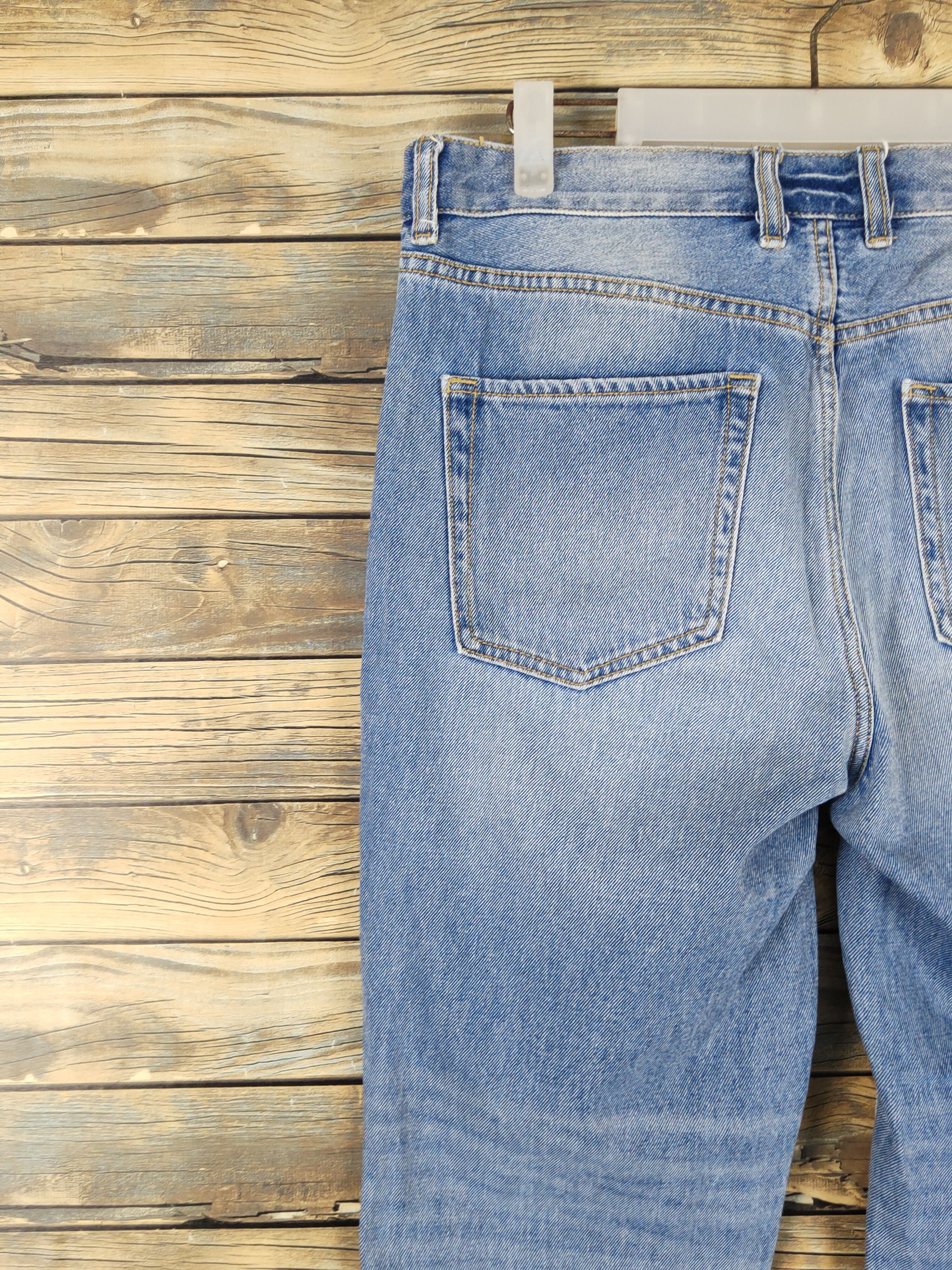 GU GU Blue Distressed Ripped denim Jeans #W1562 Size US 34 / EU 50 - 8 Thumbnail