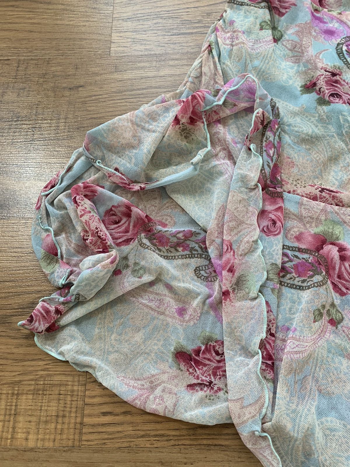 Guess VINTAGE GUESS JEANS MESH FLOWERS STYLE MAXI DRESS Size M / US 6-8 / IT 42-44 - 5 Thumbnail