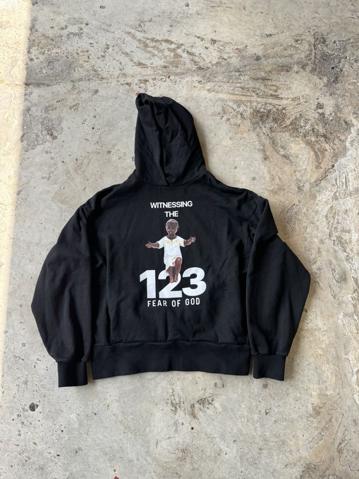 image of Fear Of Godx Rrr-123 The Witness Hoodie Size L in Black, Men's