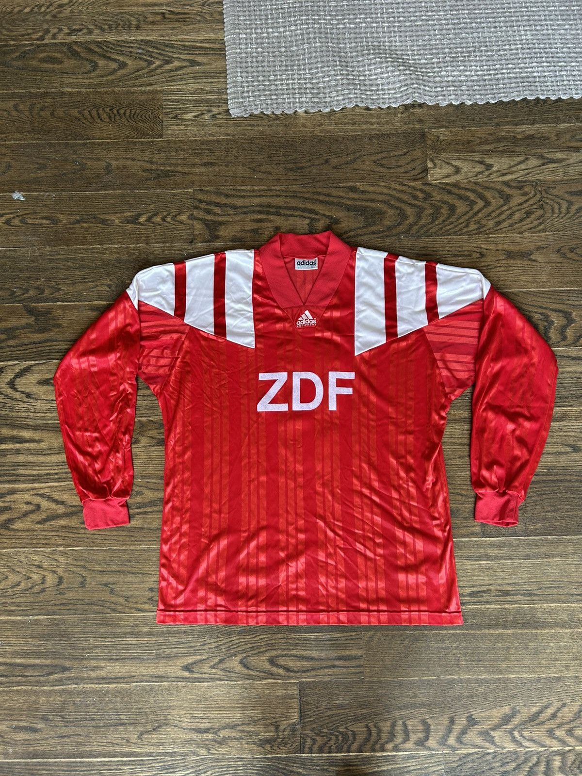 Adidas Adidas EQT Long Sleeve Soccer Jersey - Red - 1992 - XL Size US XL / EU 56 / 4 - 1 Thumbnail