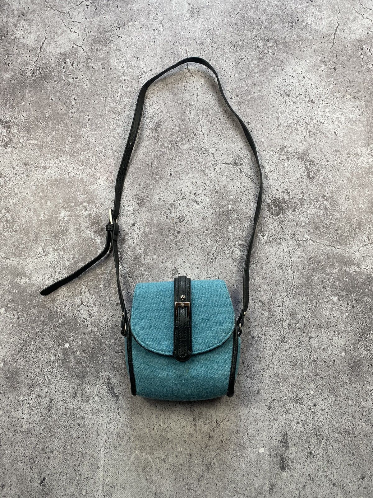 Harris Tweed Harris Tweed Wool Messenger Vintage Bag Blue Size ONE SIZE - 2 Thumbnail
