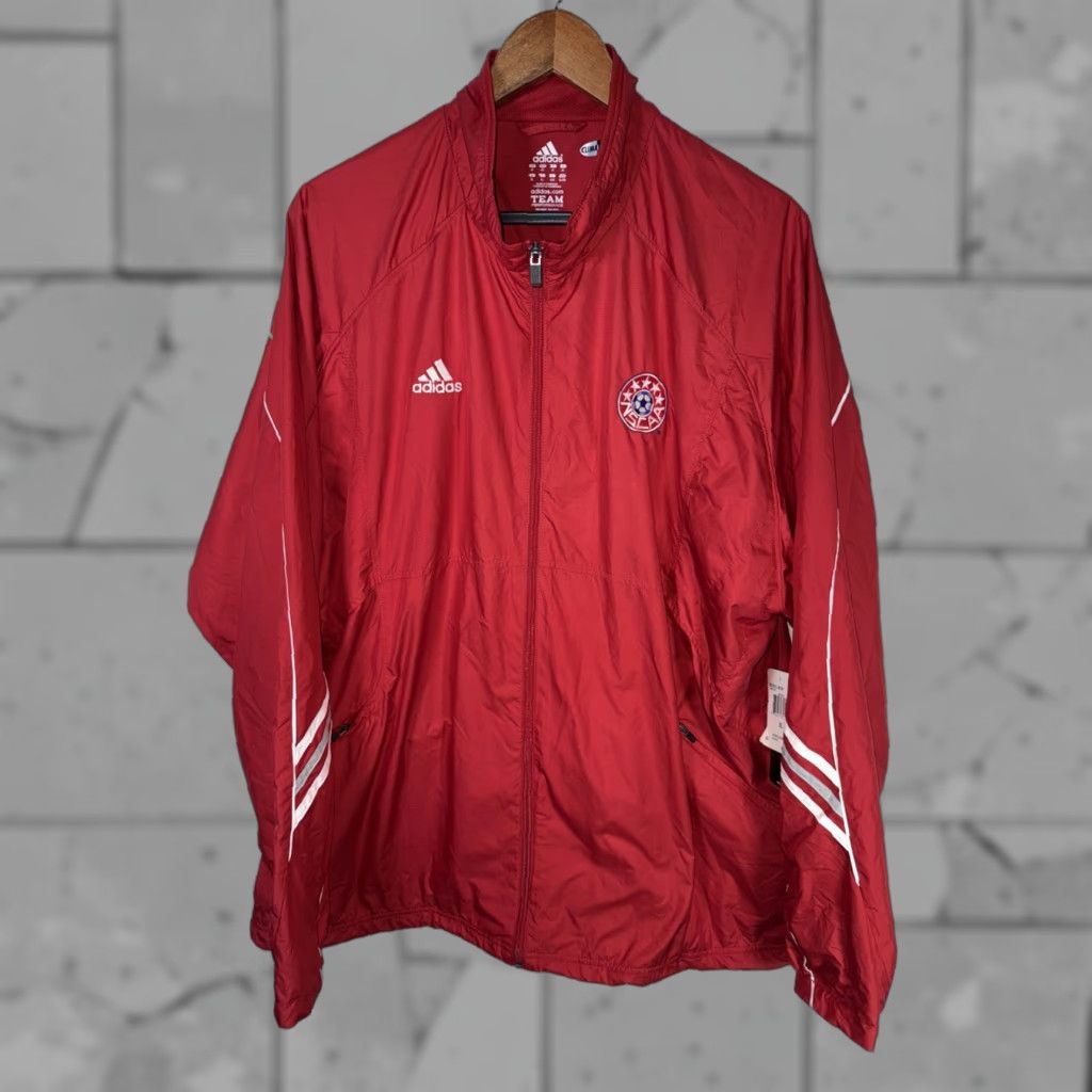 Adidas NWT adidas TEAM PERFORMANCE ClimaLite Windbreaker Jacket Soccer Mens XL Red Size US XL / EU 56 / 4 - 1 Thumbnail