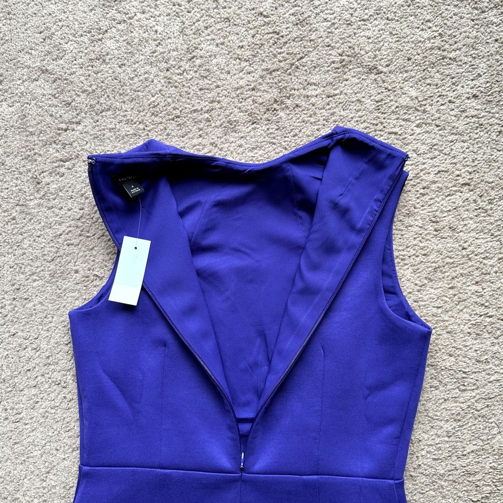 Ann Taylor Ann Taylor Maxi Dress Womens 0 Sleeveless Purple Back Zip NWT Size XS / US 0-2 / IT 36-38 - 3 Thumbnail