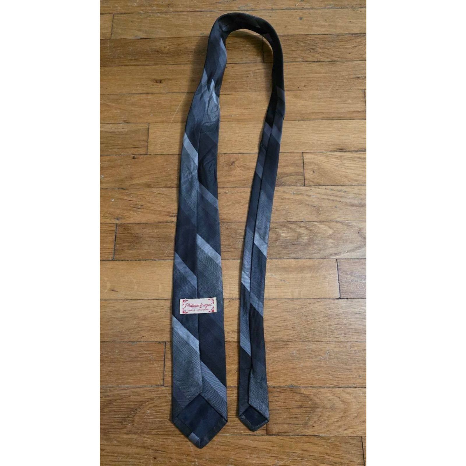 Philipp Plein Philippe Longet Vintage Paris Tie Black/Gray One Siz A001160 Size ONE SIZE - 2 Thumbnail