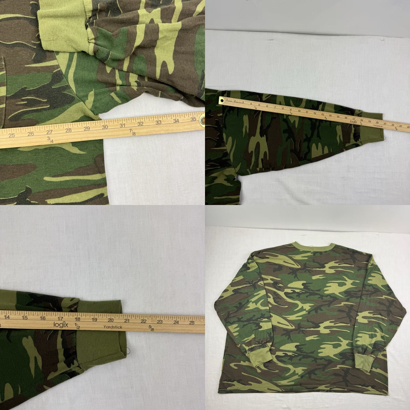 AMO VINTAGE Camo Long Sleeve Pocket T Shirt Adult 2XL Grunge Outdoor Boxy 90s USA Size US XXL / EU 58 / 5 - 8 Thumbnail
