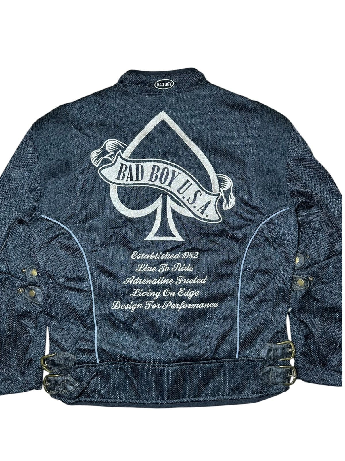 Vintage Bad Boy California black mesh motorcycle riding jacket Size US L / EU 52-54 / 3 - 4 Thumbnail