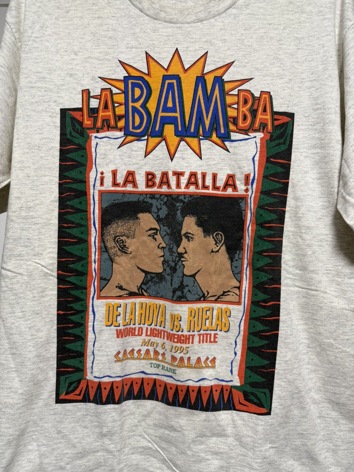 Vintage 1995 LaBamBa De La Hoya vs Ruelas Fight Shirt Size US L / EU 52-54 / 3 - 2 Thumbnail