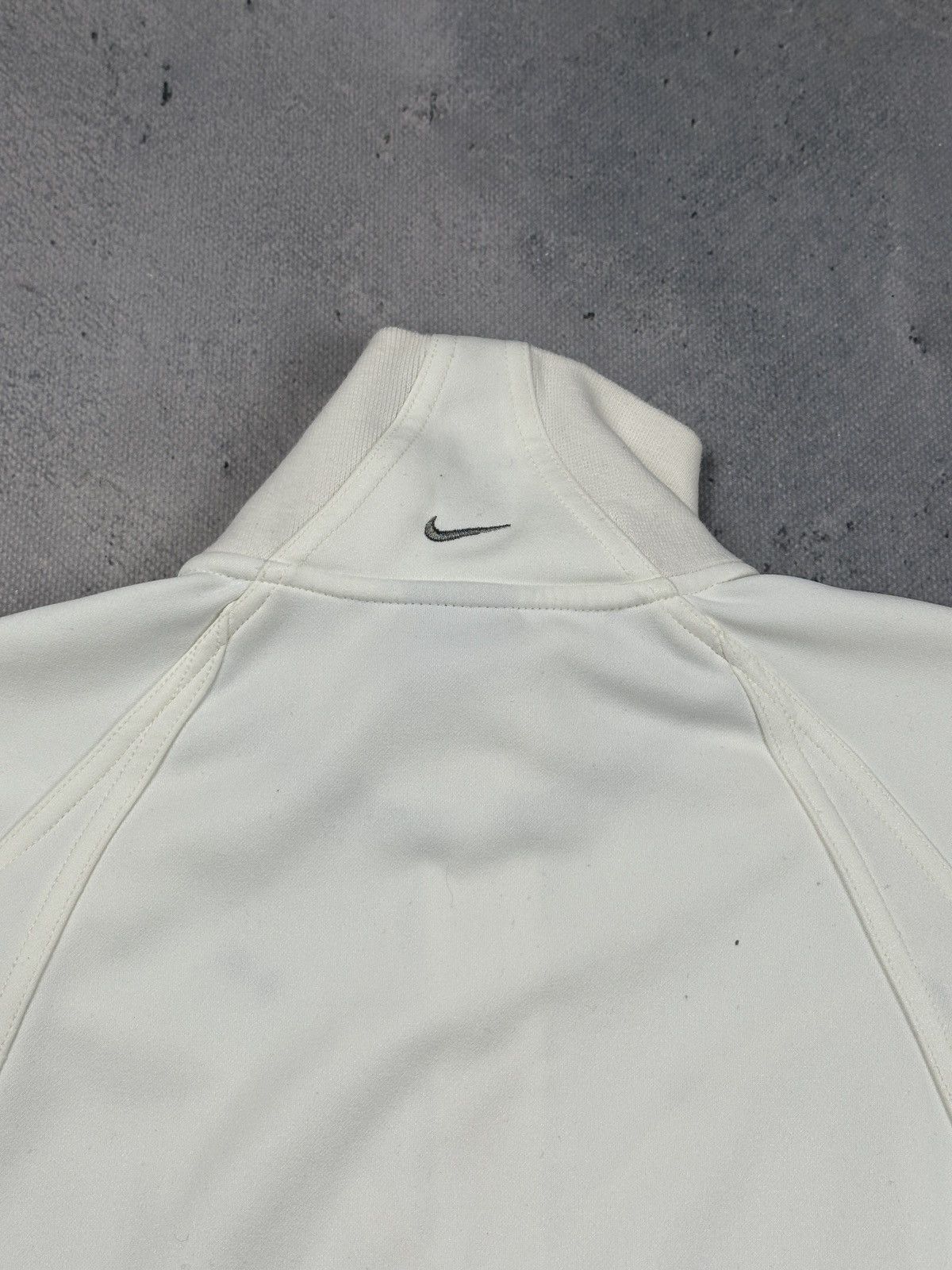 Nike Vintage Nike Mini Swoosh Full Zip Track Jacket Cream Y2K Size XS / US 0-2 / IT 36-38 - 10 Thumbnail