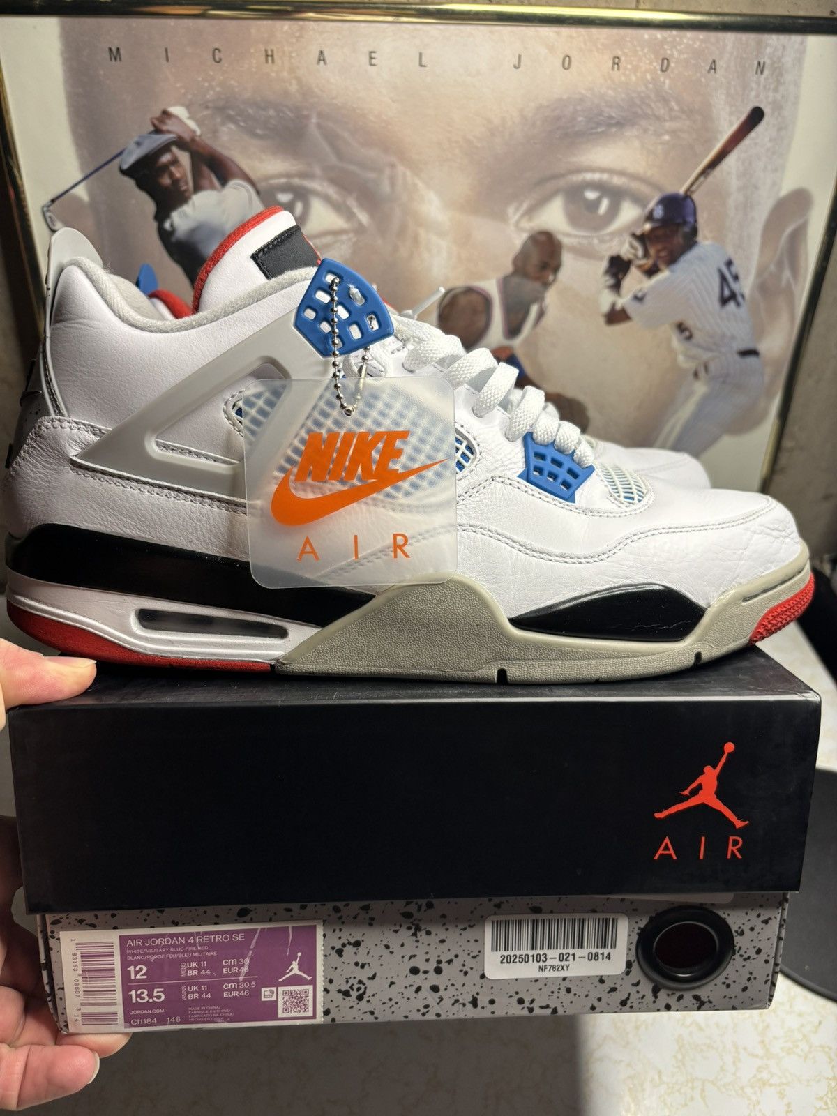 Jordan Brand Air Jordan 4 Retro What The 2019 Size US 12 / EU 45 - 1 Thumbnail