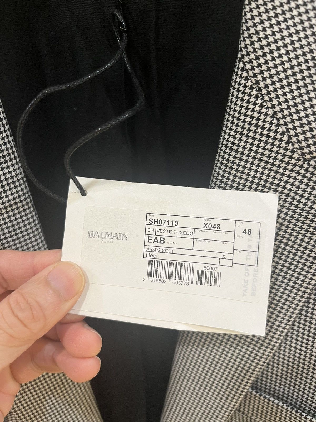 Balmain houndstooth double breast blazer size 48 Size 48R - 4 Thumbnail