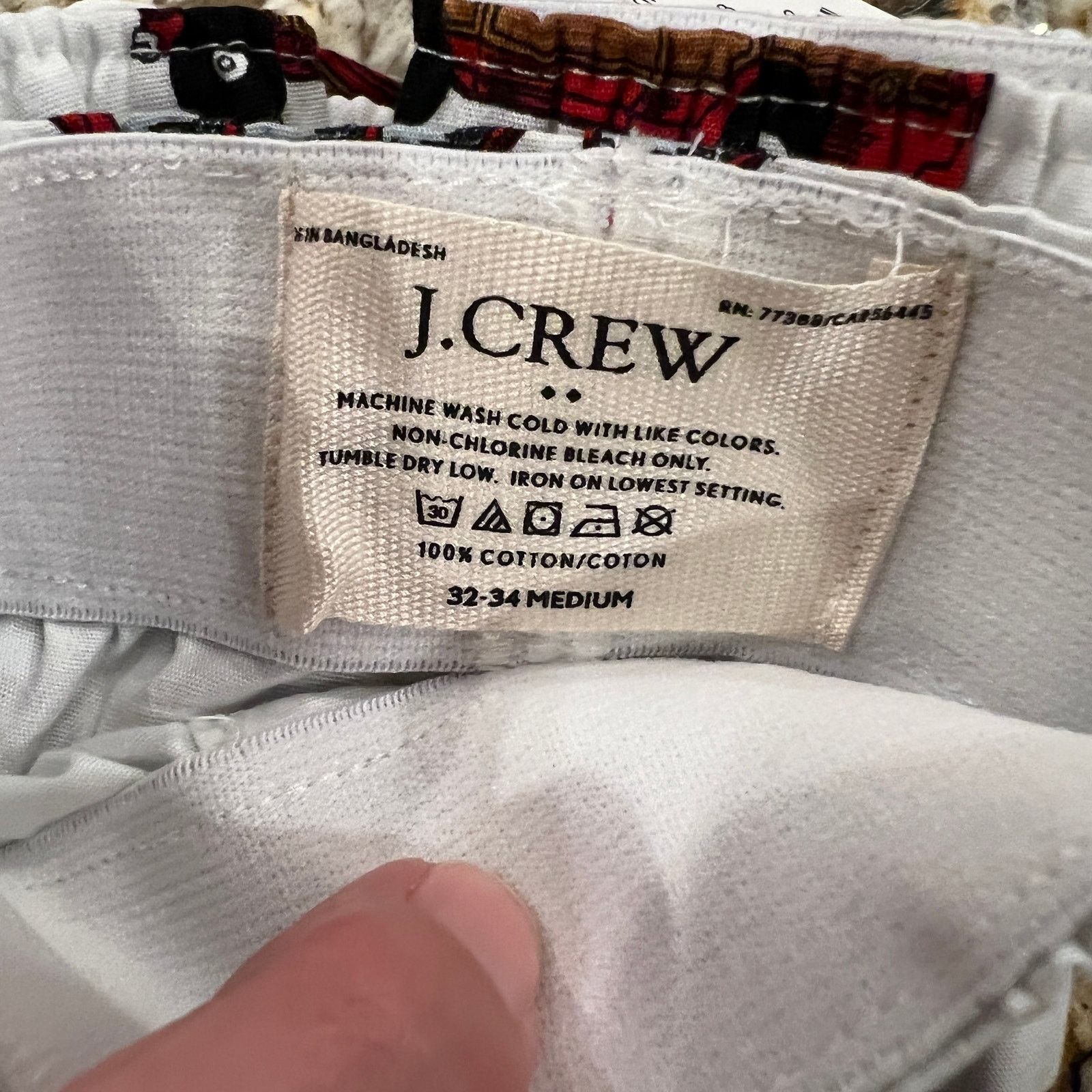 J.Crew NWT J. Crew Men's White Christmas Tree Print Woven Boxers XL Size ONE SIZE - 7 Thumbnail
