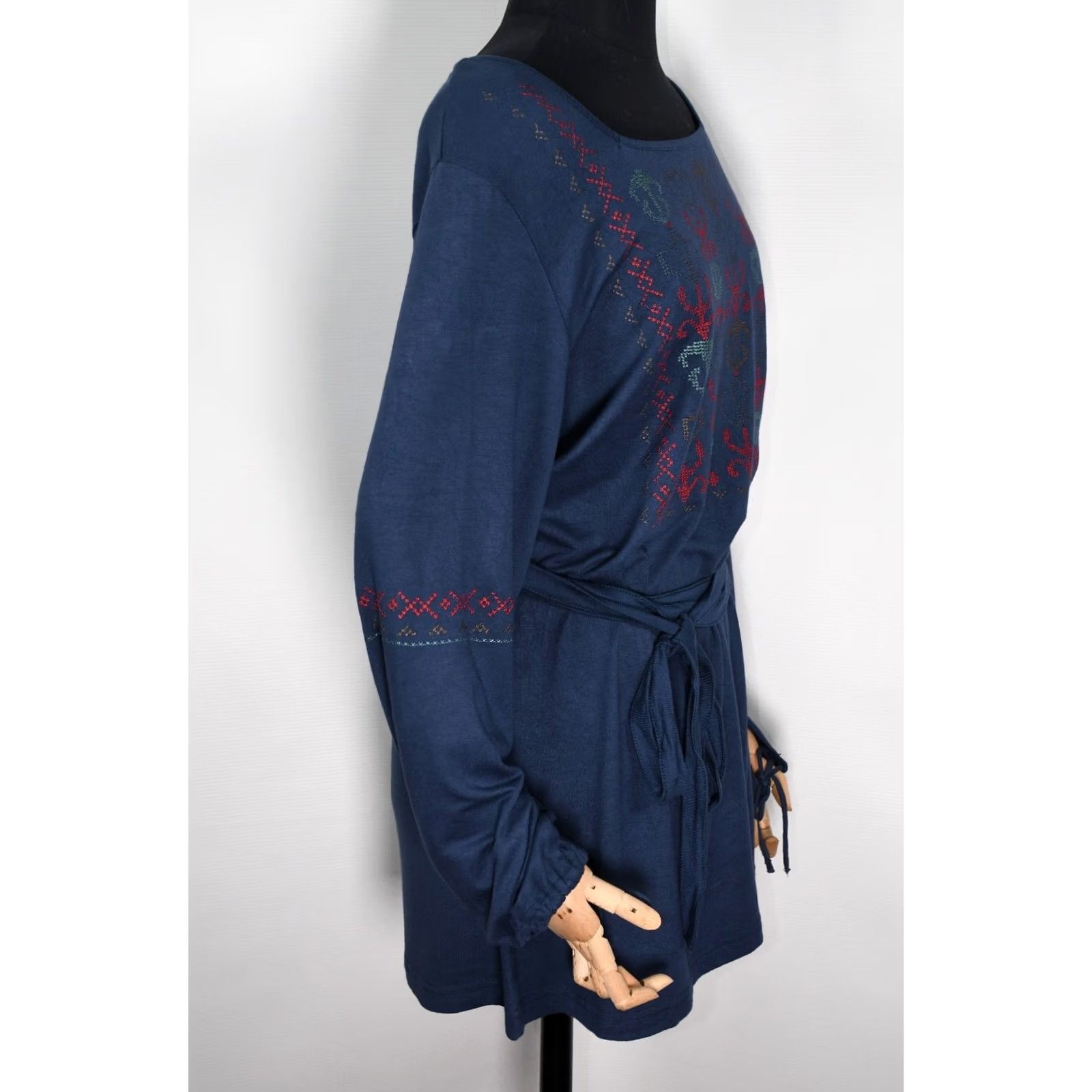 Vintage Gudrun Sjoden Tunic Women's L Shirt Casual Blues blue 95%VISCOSE 5%LYCRA Size L / US 10 / IT 46 - 6 Thumbnail