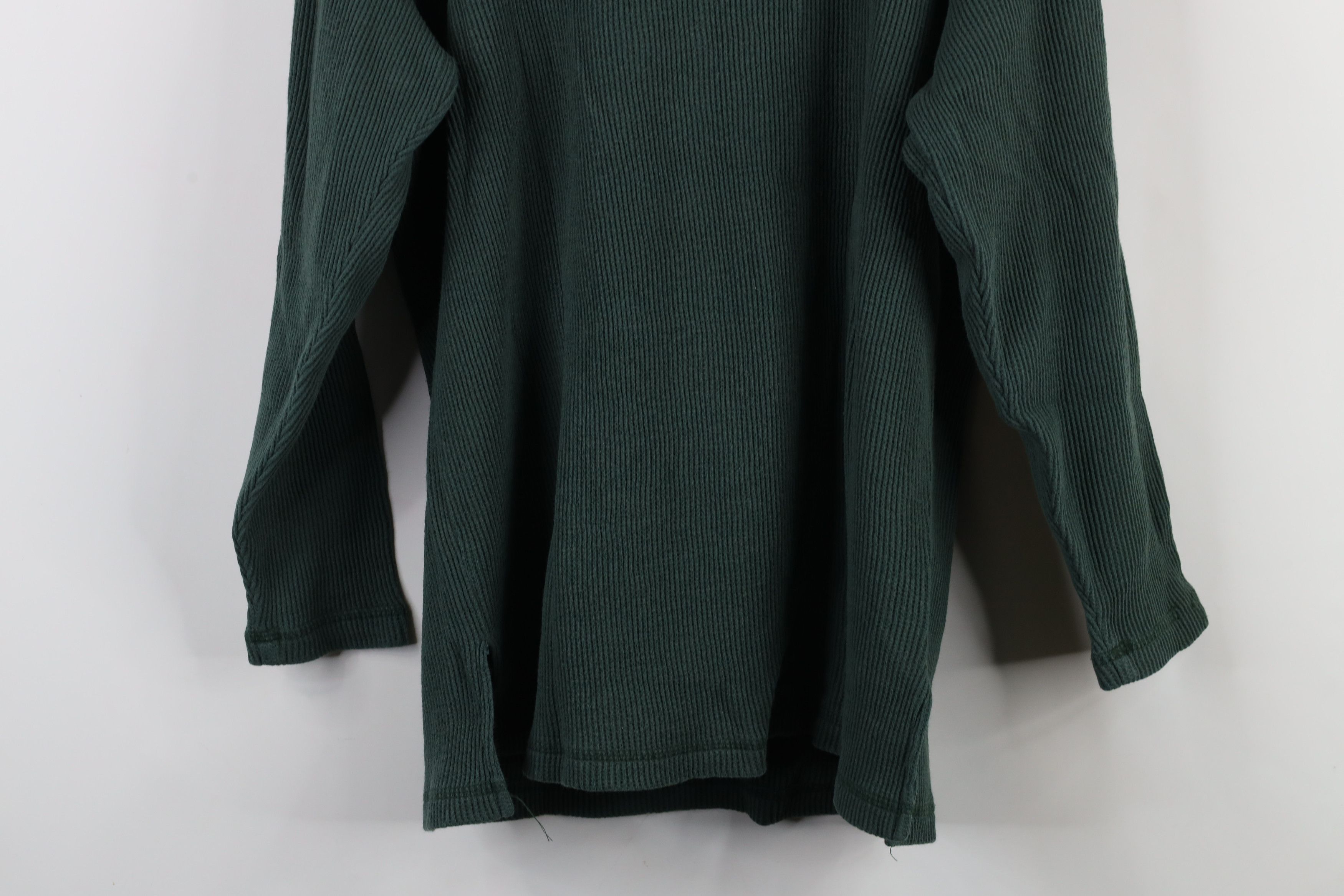 Vintage Vintage 90s Streetwear Thermal Waffle Knit Henley T-Shirt Size L / US 10 / IT 46 - 11 Thumbnail