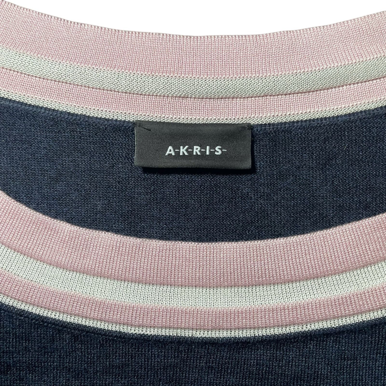 Akris AKRIS Cashmere Mulberry Silk Sweater Navy Blue - US Size 6 Size M / US 6-8 / IT 42-44 - 3 Thumbnail