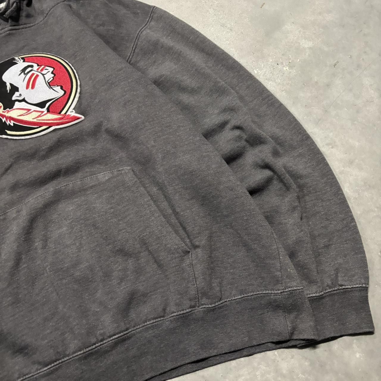 Japanese Brand × Vintage Crazy Vintage Y2K/2000s Grey Florida State FSU College Hoodie! Size US XL / EU 56 / 4 - 4 Thumbnail