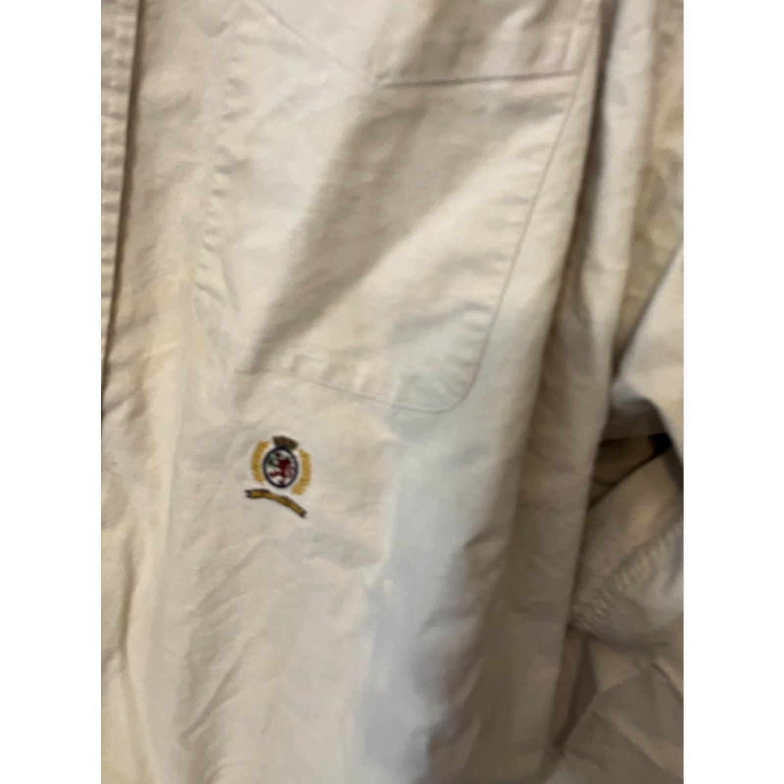 Tommy Hilfiger Tommy Hilfiger Button Down Shirt Men 17.5 Beige Solid Regular Fit Crest Logo Casual Classic Size US XL / EU 56 / 4 - 2 Thumbnail