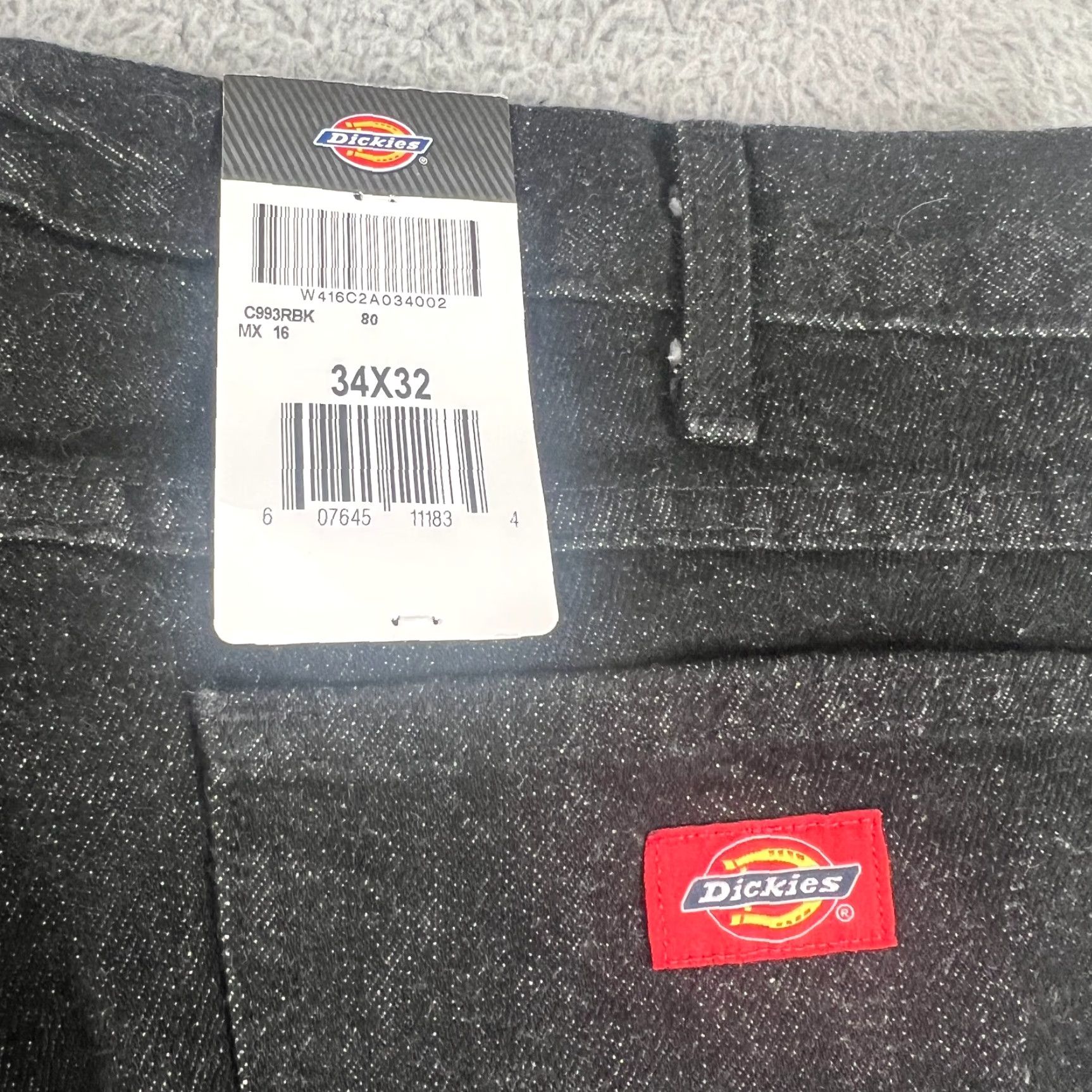 Dickies VINTAGE Dickies Jeans Mens 34x32 Straight Leg Black Workwear Denim 90s Classic Pants Mens Size US 34 / EU 50 - 5 Thumbnail